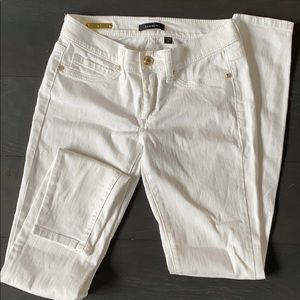 Bebe white skinny jeans